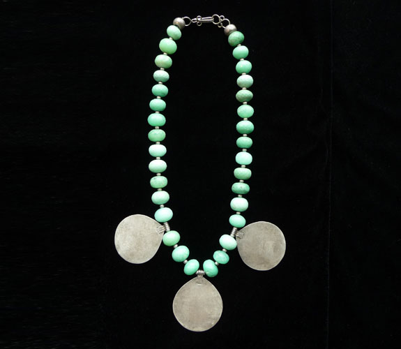 Dannielle Carbone - Chrysoprase and Afghani Charm Necklace